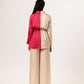 Ecru Wine Full Sleeves Blouse