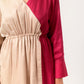 Ecru Wine Full Sleeves Blouse