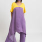 Purple Yellow Kurta Set