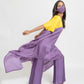 Purple Yellow Kurta Set