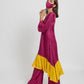 Wine Yellow Co-ordinated Set