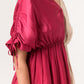 Wine-Ecru Half Co-ord Set