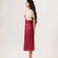 Wine-Ecru Square Dress