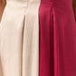 Wine-Ecru Square Dress