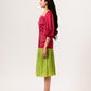 Wine-Green Gather Dress