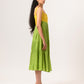 Yellow-Green Asymmetrical Gather Dress