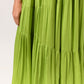 Yellow-Green Asymmetrical Gather Dress