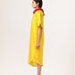 Wine-Yellow One Shoulder Dress