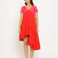 Red-Pink Asymmetrical Dress