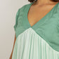 Teal-Tea Green Asymmetrical Dress