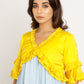 Yellow-Ice Blue Frill Dress