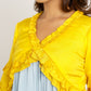Yellow-Ice Blue Frill Dress