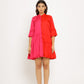 Red-Pink Half & Half Dress