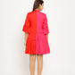 Red-Pink Half & Half Dress