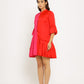 Red-Pink Half & Half Dress
