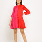 Red-Pink Half & Half Dress