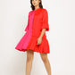 Red-Pink Half & Half Dress