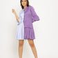 Purple-Lilac Half & Half Dress