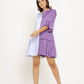 Purple-Lilac Half & Half Dress
