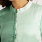 Teal-Tea Green Half & Half Dress