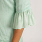 Teal-Tea Green Half & Half Dress