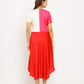 Red-Pink Midi Dress