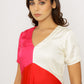 Red-Pink Midi Dress