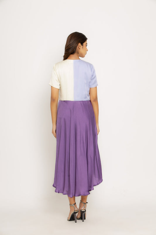 Purple-Lilac Midi Dress