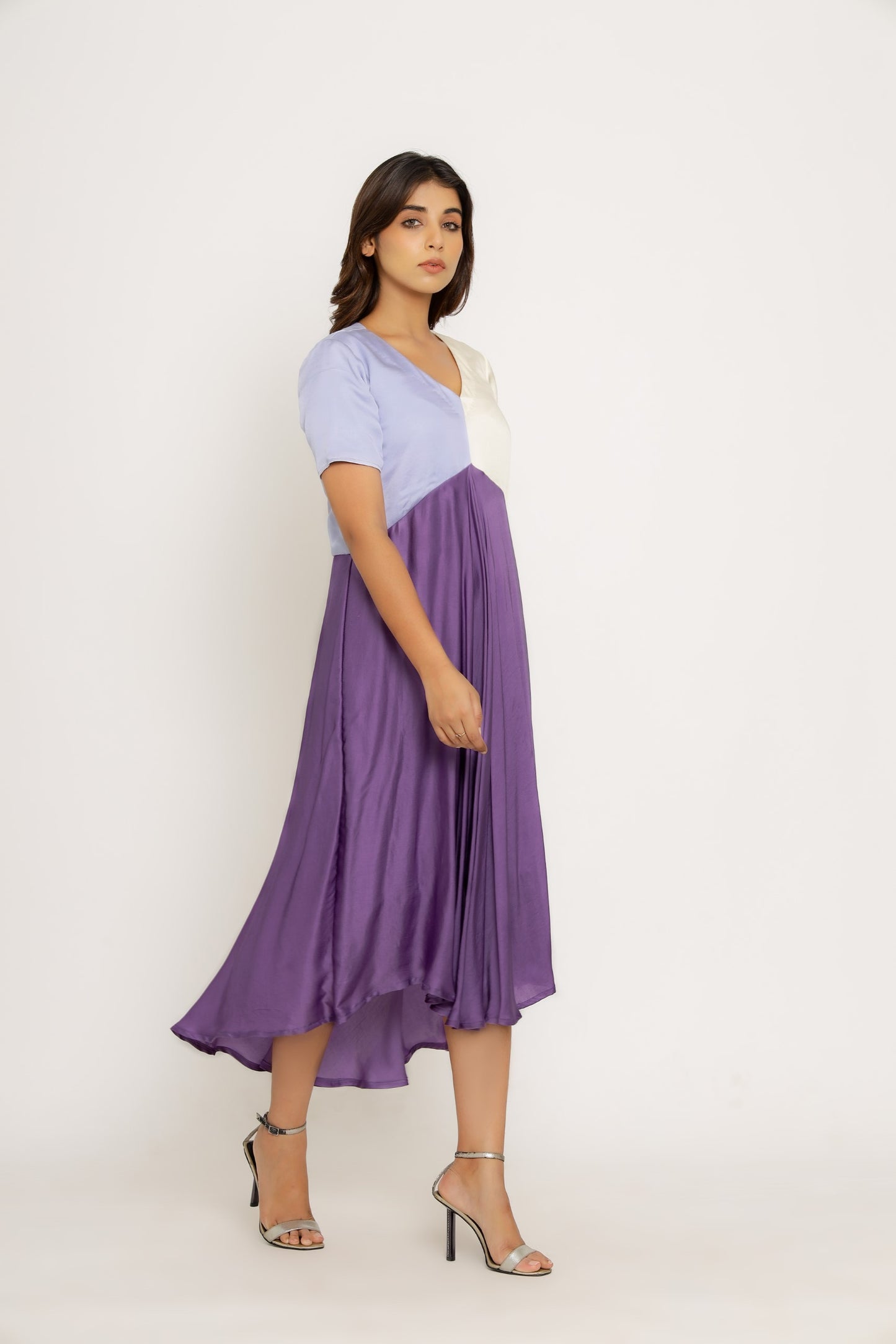 Purple-Lilac Midi Dress