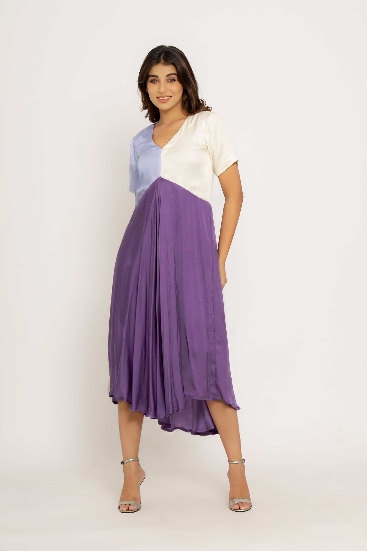 Purple-Lilac Midi Dress