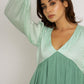 Teal-Tea Green Maxi Dress