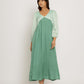 Teal-Tea Green Maxi Dress