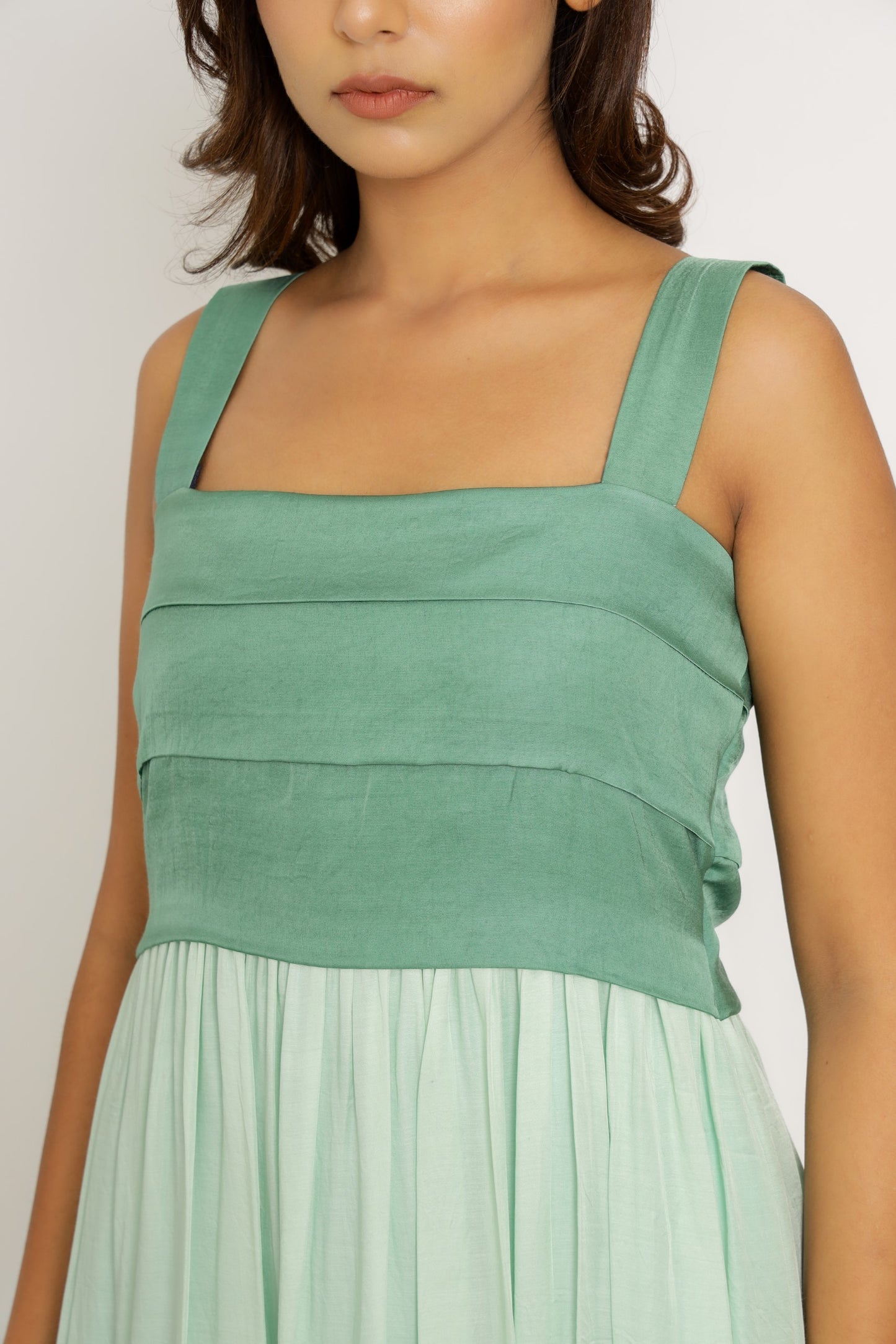 Teal -Tea Green Midi Dress