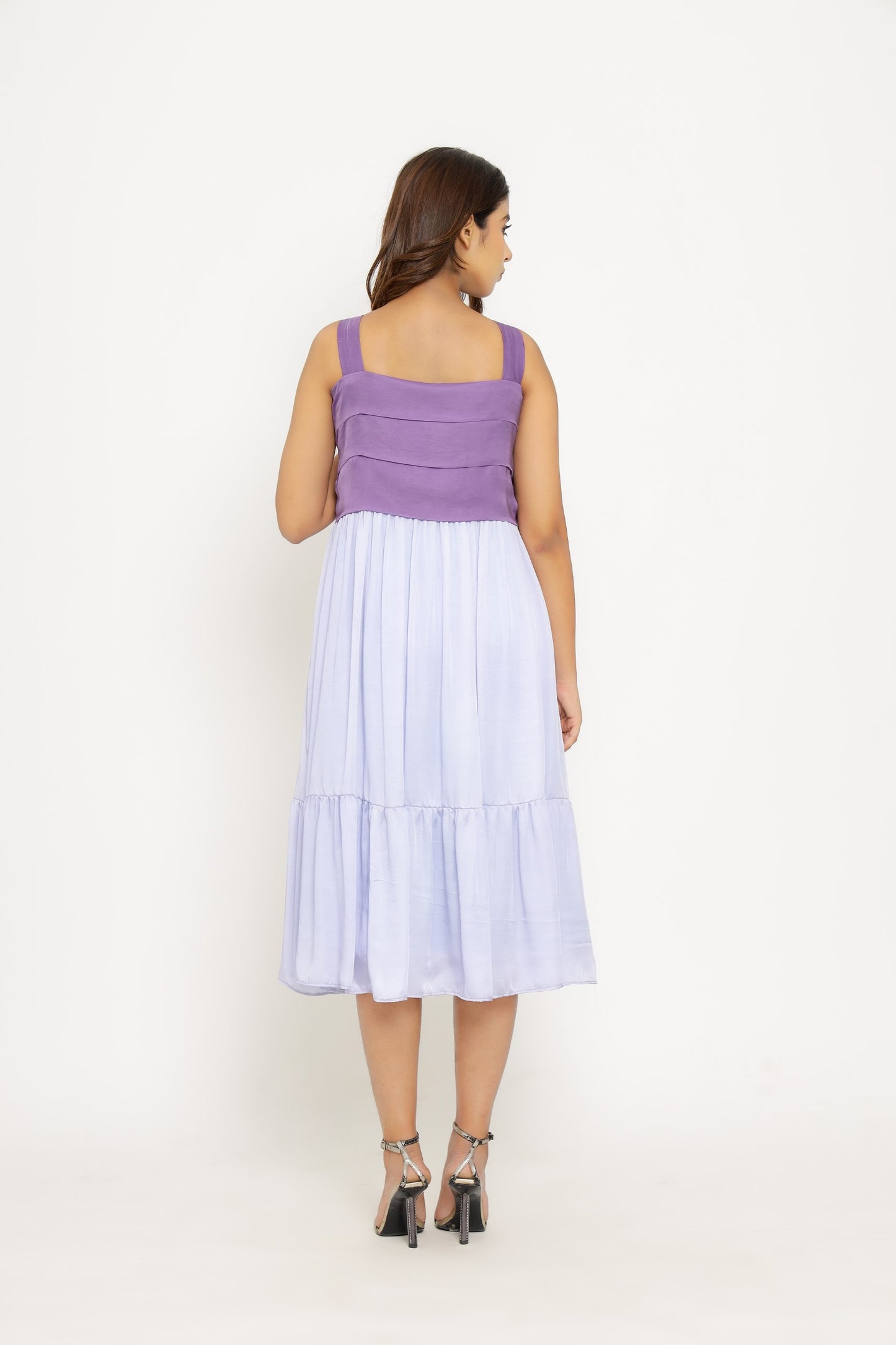 Purple-Lilac Midi Dress