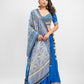 French blue hand embroidered lehenga set
