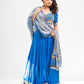 French blue hand embroidered lehenga set