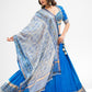 French blue hand embroidered lehenga set