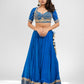 French blue hand embroidered lehenga set