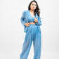 Baby blue co-ord set with jacket