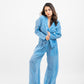Baby blue co-ord set with jacket