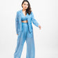 Baby blue co-ord set with jacket