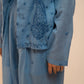 Baby blue co-ord set with jacket