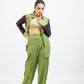 Green bandhej co-ord set