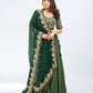 Bottle green brocade lehenga set