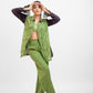 Green bandhej co-ord set