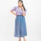Lavender gathered top-skirt set