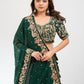 Bottle green brocade lehenga set