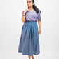 Lavender gathered top-skirt set