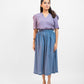 Lavender gathered top-skirt set