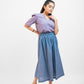 Lavender gathered top-skirt set